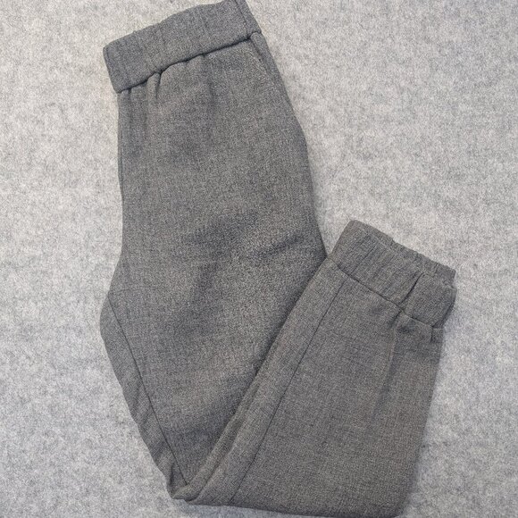 Wilfred Aritzia Wool charcoal gray jogger trouser pant elastic ankle office - Picture 3 of 9